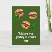 ホリデーハンバーガー – カスタムテーマダークグリーン カード (正面)