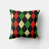 ホリデーハーレクイン幾何学模様 クッション (裏面)