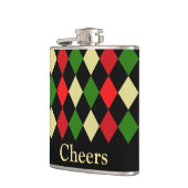 ホリデーハーレクイン幾何学模様 フラスク (左)
