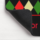 ホリデーハーレクイン幾何学的パタパーソナライズされたーン マウスパッド (コーナー)