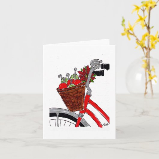 ホリデーバイク カード (黄色い花)