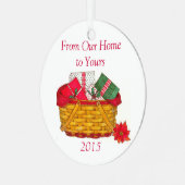 ホリデーバスケットクリスマスオーナメント メタルオーナメント (正面左)