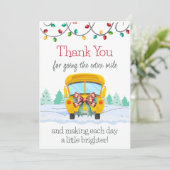 ホリデーバスドライバーありがとうギフトカードホルダー 招待状 (スタンド正面)