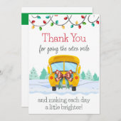 ホリデーバス運転手感謝ギフトカードホルダー 招待状 (正面/裏面)