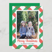 ホリデーバッファローチェッククリスマスフォトカード (正面/裏面)