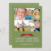 ホリデーバナーホリデーフォトカード シーズンカード (正面/裏面)