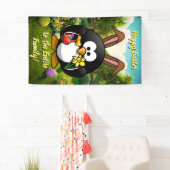 ホリデーバナー：カラフルイースターペンキン 横断幕 (インサイチュ)