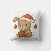 ホリデーバニー（サンタ帽） クッション (正面)