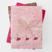 ホリデーバレリナクリスマスラッピング紙 ラッピングペーパーシート (インサイチュ)