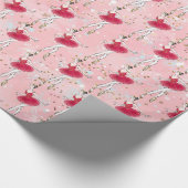 ホリデーバレリナクリスマス紙 ラッピングペーパー (角)