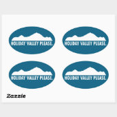 ホリデーバレーお願い 楕円形シール (シート)