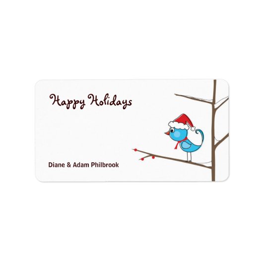 ホリデーバードギフトラベル ラベル (正面)