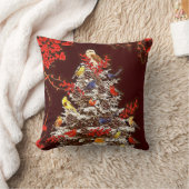ホリデーバードツリー クッション (ブランケット)