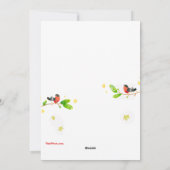 ホリデーバードハウスクリスマスムービンググリーティングカード シーズンカード (裏面)