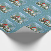 ホリデーバード&クリスマスガーランド ラッピングペーパー (角)