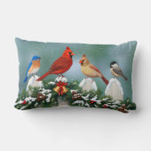 ホリデーバード&クリスマスガーランド ランバークッション (裏面)