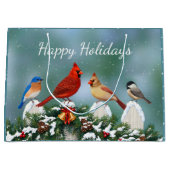 ホリデーバード&クリスマスガーランド ラージペーパーバッグ (正面)