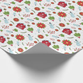 ホリデーバーンラッピング紙（ブライト） ラッピングペーパー (角)