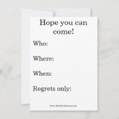 ホリデーパおもしろいーティー招待状 招待状 (裏面)