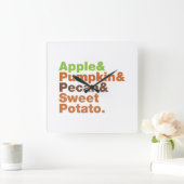 ホリデーパイズ~フェスティバルクリスマス感謝祭クリスマス スクエア壁時計 (ホーム)