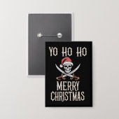 ホリデーパイレーツ クリスマス サンタ 海賊船 缶バッジ (正面/裏面)