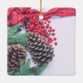 ホリデーパインコーンコレクション セラミックオーナメント (裏面)