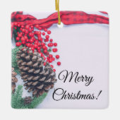 ホリデーパインコーンコレクション セラミックオーナメント (正面)