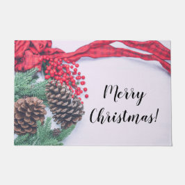 ホリデーパインコーンコレクション ドアマット