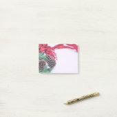 ホリデーパインコーンコレクション ポストイット (デスク上)