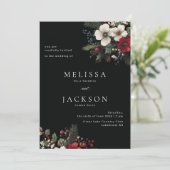 ホリデーパインターリーウィンターブーケ結婚ーズ 招待状 (スタンド正面)