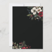 ホリデーパインターリーウィンターブーケ結婚ーズ 招待状 (裏面)