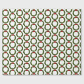 ホリデーパインリースアンドボウ ラッピングペーパー (フラット)