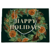 ホリデーパイン素朴ドライオレンジウォーターリース ラージペーパーバッグ (正面)