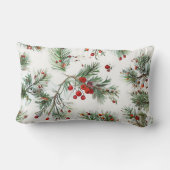 ホリデーパイン&レッドベリーウッドランドフェスティバル枕 ランバークッション (裏面)