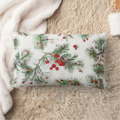 ホリデーパイン&レッドベリーウッドランドフェスティバル枕 ランバークッション (ブランケット)