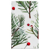 ホリデーパイン&レッドベリーズウッドランドデザイン スモールペーパーバッグ (裏面)