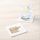 ホリデーパイ～フェスティバルクリスマス感謝祭クリスマス スクエアペーパーコースター (インサイチュ)