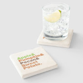 ホリデーパイ～フェスティバルクリスマス感謝祭クリスマス ストーンコースター (横)