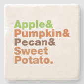 ホリデーパイ~フェスティバルクリスマス感謝祭クリスマス ストーンコースター (正面)