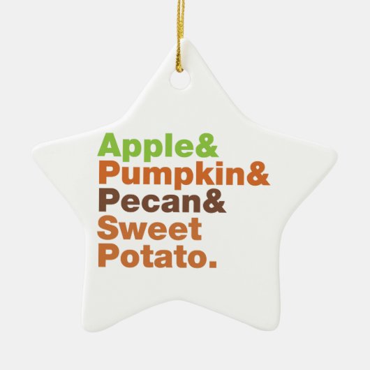 ホリデーパイ～フェスティバルクリスマス感謝祭クリスマス セラミックオーナメント (正面)