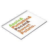 ホリデーパイ~フェスティバルクリスマス感謝祭クリスマス ノートブック (左側)