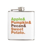 ホリデーパイ～フェスティバルクリスマス感謝祭クリスマス フラスク (正面)