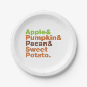 ホリデーパイ～フェスティバルクリスマス感謝祭クリスマス ペーパープレート (正面)