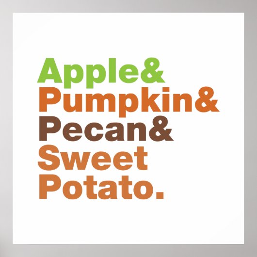 ホリデーパイ~フェスティバルクリスマス感謝祭クリスマス ポスター (正面)