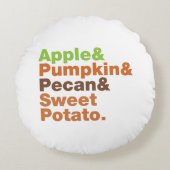 ホリデーパイ~フェスティバルクリスマス感謝祭クリスマス ラウンドクッション (正面)