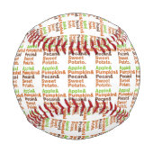 ホリデーパイ～フェスティバルクリスマス感謝祭クリスマス 野球ボール (裏面)