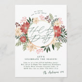 ホリデーパエレガントーティアンポインセチアリーススプレンドール 招待状 (正面)