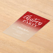 ホリデーパエレガントーティスマス招待状 アクリル招待状 (レイダウン)