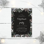 ホリデーパステルグリーンリークリスマスパーティの招待状 招待状