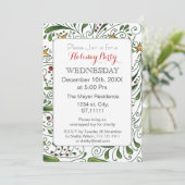 ホリデーパターモダンンホリデーパーティー招待状 招待状 (スタンド正面)